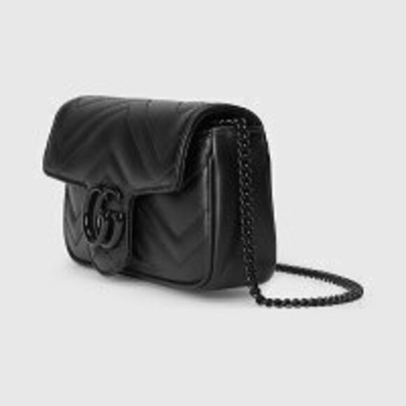 Gucci GG Marmont Super Bag Black Leather - Picture 2 of 5